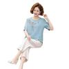 Women's Casual Summer Short-Sleeve Loose T-Shirt for Middle-Aged & Elderly