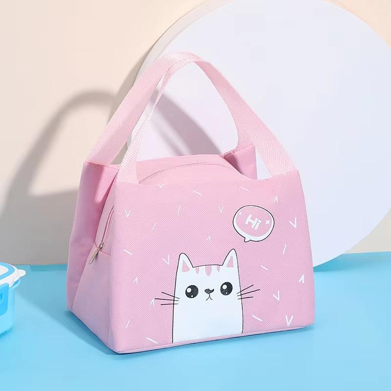 Cartoon Children's Lunch Bag Thermal Insulation Aluminum Film High Quality Waterproof Oxford Cloth Portable Lunch Bags Tote New