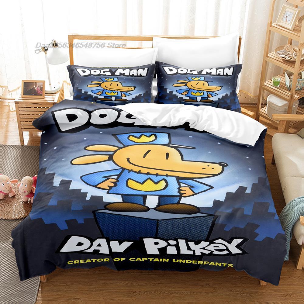 DOG MAN Bedding Set Single Twin Full Queen King Size Bed Set Aldult Kid Bedroom Duvetcover Sets 3D Print Kawaii Bed Sheet Set
