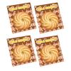 4Pcs Biscuit-Shaped Memo Pads Set Creative Food Design Self-Adhesive Sticky Notepads for Students Office Party Learning Marking And Message Small Gift