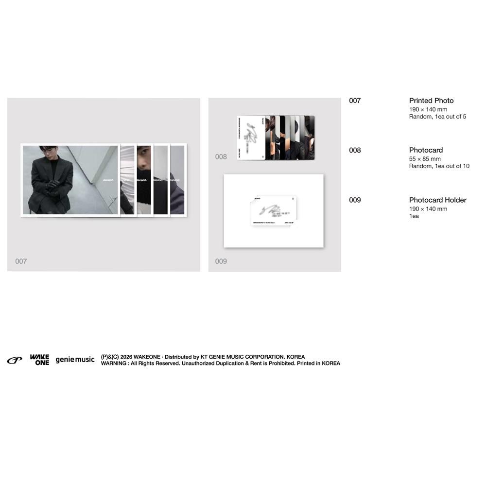 [Pre-Order] ZEROBASEONE Ascend Kpop Album CD Photocard Official Set Version