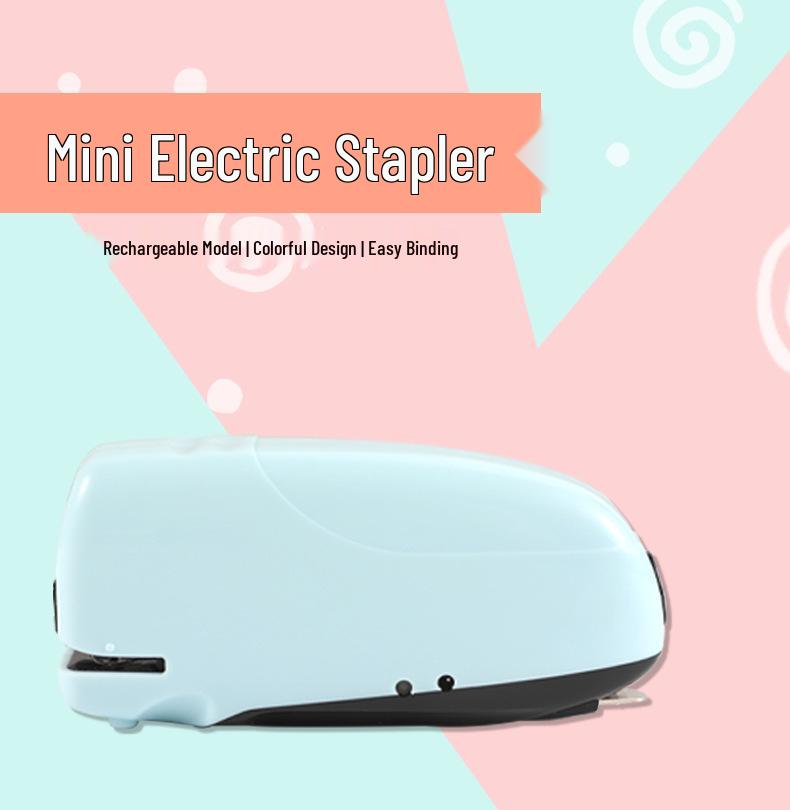 Rechargeable Electric Stapler - Cute Cartoon Design, No. 12, 24/6 Size for Daily Office Use