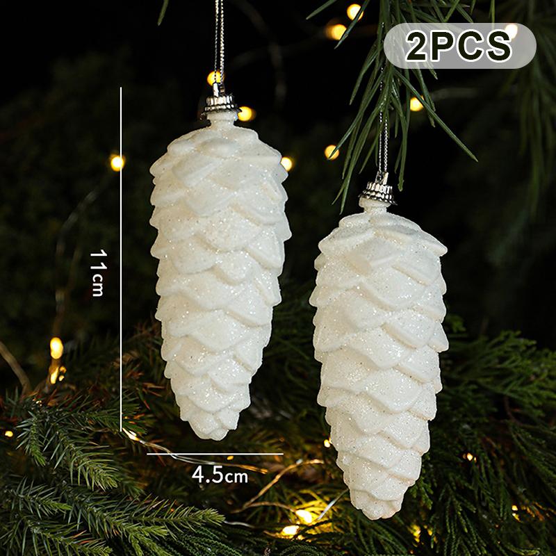 1-6 szt. Świąteczne Kreatywne Rękodzieło Choinka Dekoracja Domu Biały Plastik Różne Style Ozdoby Świąteczne