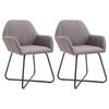 Day and Night - Day and Night Dining Chairs 2 Units Taupe Gray Fabric