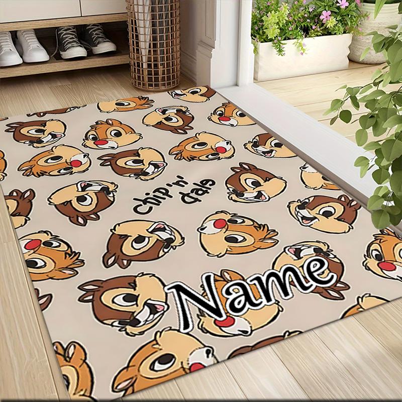 Custom Name Chip 'n' Dale Adventure Carpet Rug Customizable Soft Washable Anti-Slip Home Living Room Sofa Mats Personalized Rug. 0909390