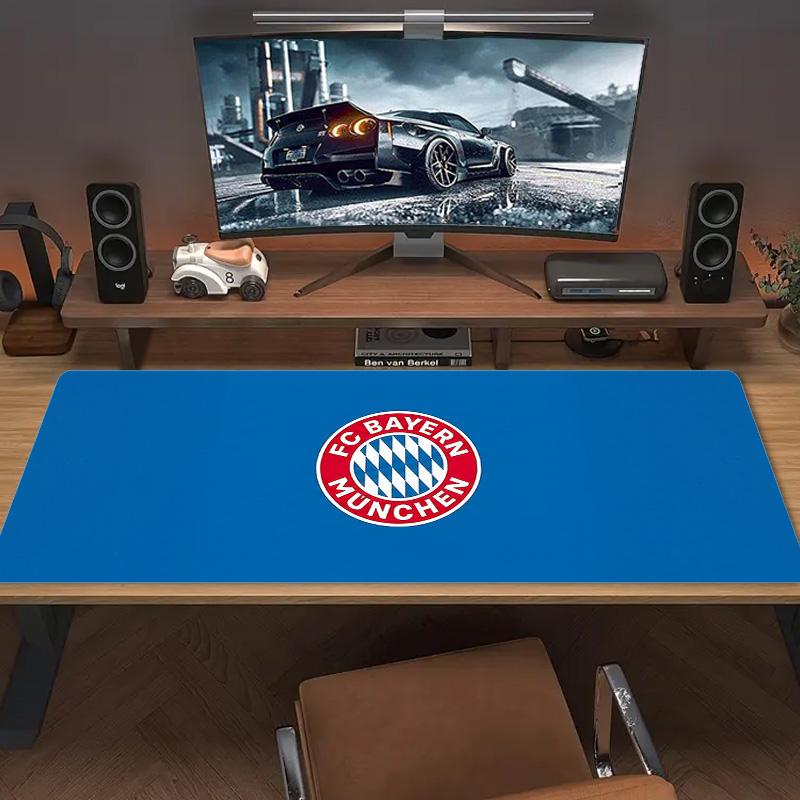 Tappetino per Mouse Colore FC Bayern Monaco Grande Cuscino per Tavolo da Gioco Antiscivolo Laptop Tablet Mousepad Grande Tappetino XXL Mini PC Playmat Con Bordo Lock