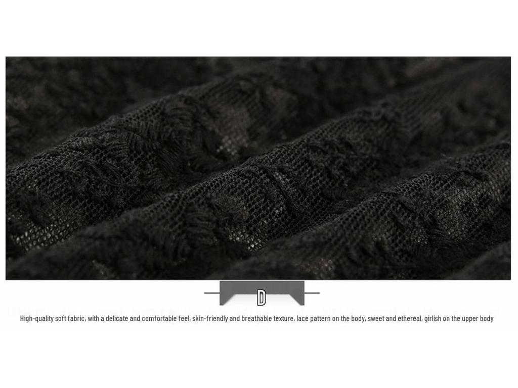 Bluză cu dantelă cu gât în V în stil coreean - Mânecă lungă pentru femei, dulce, croială lejeră pentru primăvara/toamna 2025.