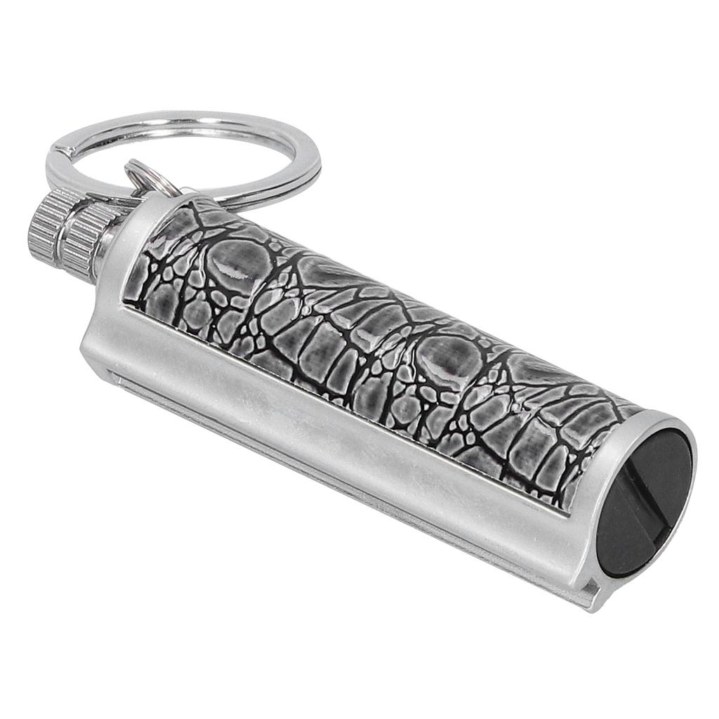 Cigarette Lighter Matchstick Kerosene Lighter Waterproof Lighter Outdoor Vintage Key ChainGray