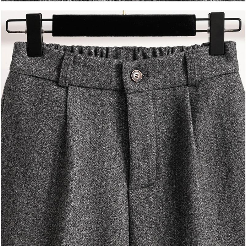 DIMANAF 2025 Autumn Winter Women Plus Size Pants Thick Warm Fashion Lady Long Pants Oversized Loose Bottoms