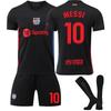 2024/2025 Barcelona Messi Kids Soccer Jersey, Black, Polyester, Sportswear for Training and Match