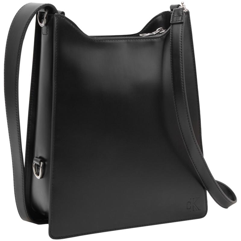 Calvin Klein Minimalist Textured Letter Trend Crossbody Bag Women bags Black DH3586-001