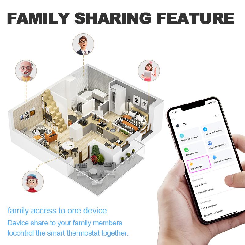 Tuya WiFi Smart Thermostat for Electric Warm Floor Heating Water/Gas Boiler Digital Remote Thermoregulator Google Home Alexa7