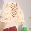 Ručně háčkovaná květinová čepice Tenká prolamovaná pletená čepice Roztomilé kulichy Čepice Dívky