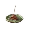 Frog Turtle Crab Animal Lotus Incense Burner Ceramics Sleep Aid Lotus Tabletop Incense Base Zen Chinese Style Desk Decor