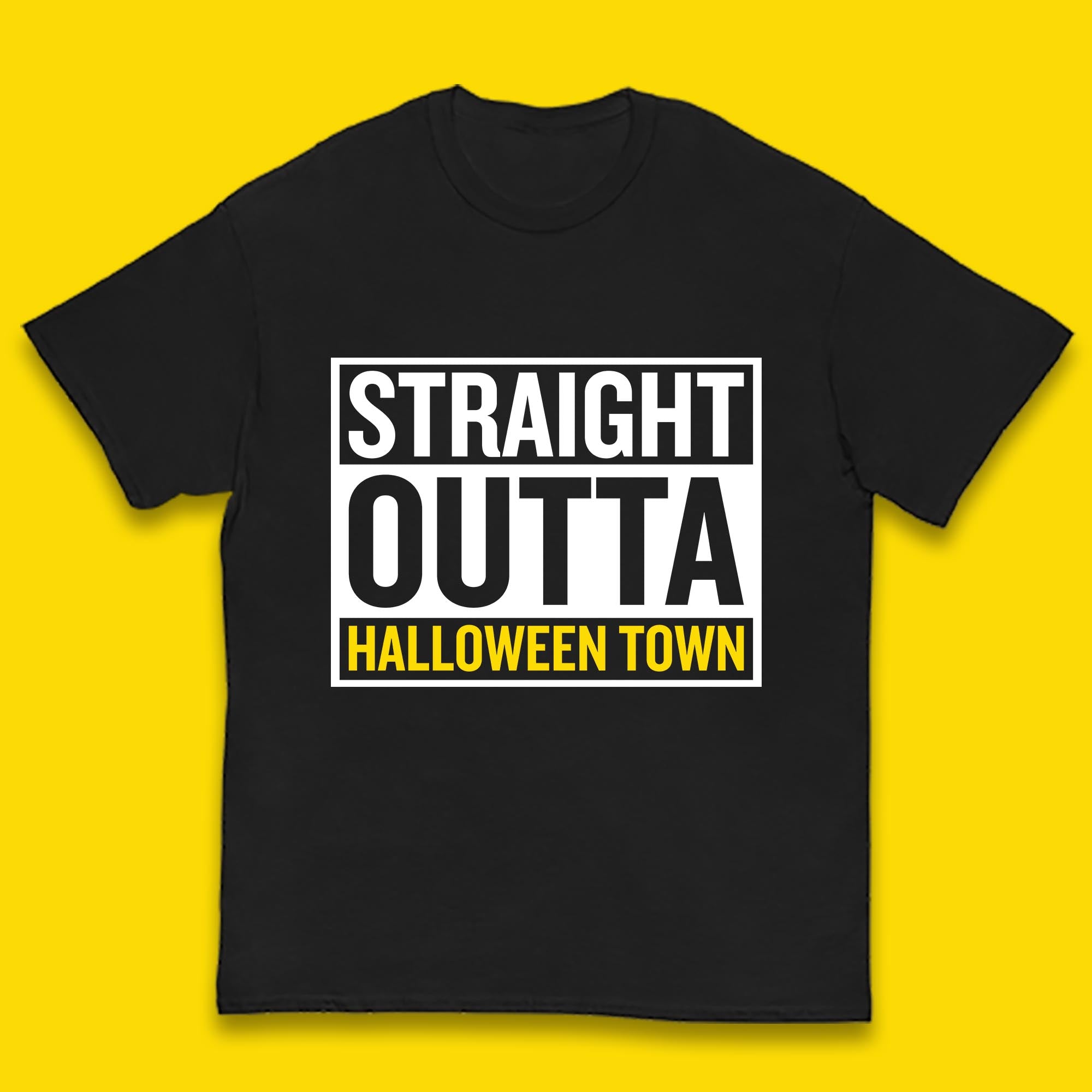 

Straight Outta Halloween Town Horror Scary Spooky Season Kids T Shirt 120