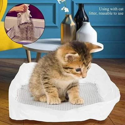 Cat Litter Bags Drawstring Cat Box Liners 18.5x14.17x6.69in Poop Training Pads Set For Pet Area Travel Home Waste Tidy Floor