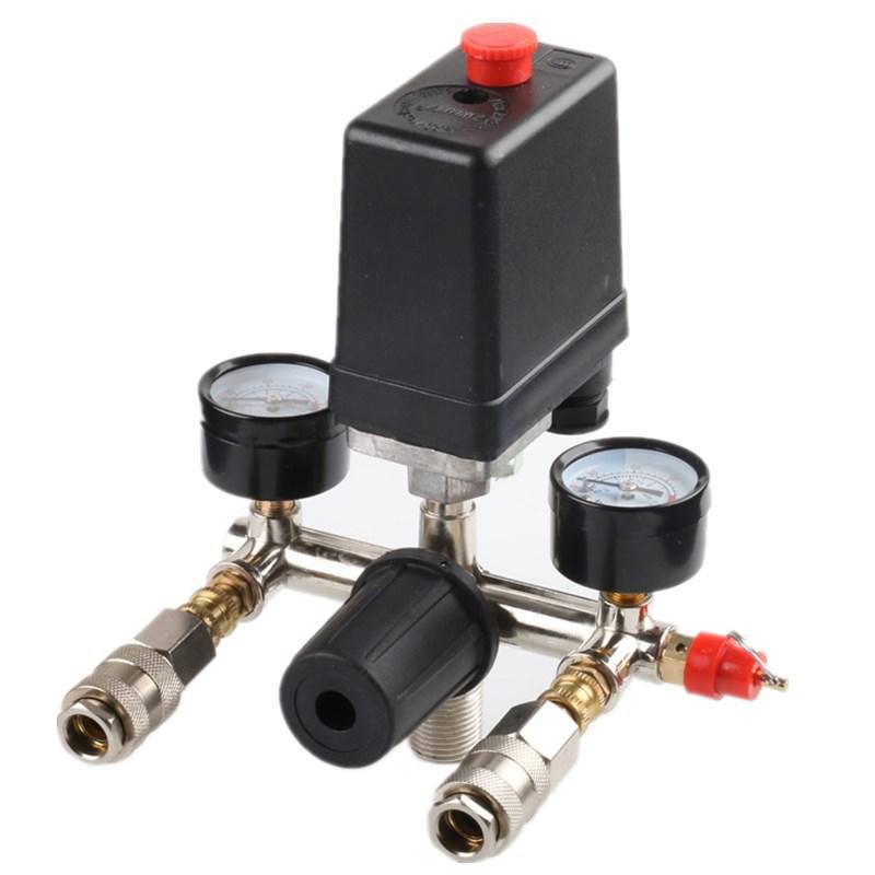 

Air compressor parts bracket regulator wind air compressor bracket with gauge pressure switch 220V safety valve With SF20