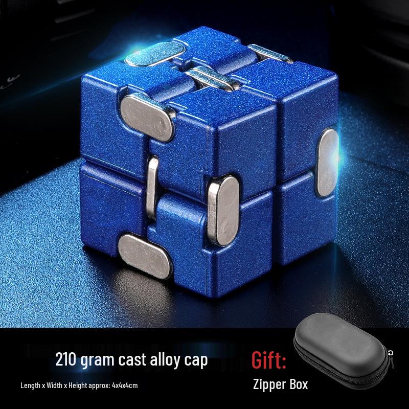 Cube Infini en Alliage Métallique Jouet Décompression Doigt pour Adultes