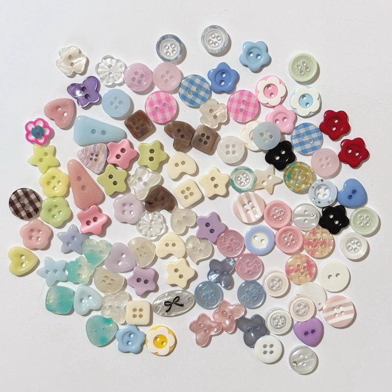 20Pcs/Set Multicolour Button S Crafts Diy Scrapbooking Cute Korean Sewing Button Randomly Apparel Accessories
