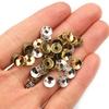 50 Stück 7,5x3mm Abstandshalter Perlen Bronze Gold Silber Farbe Metallkugel Quetsch-Endkappen Stopper DIY Schmuckherstellung Zubehör