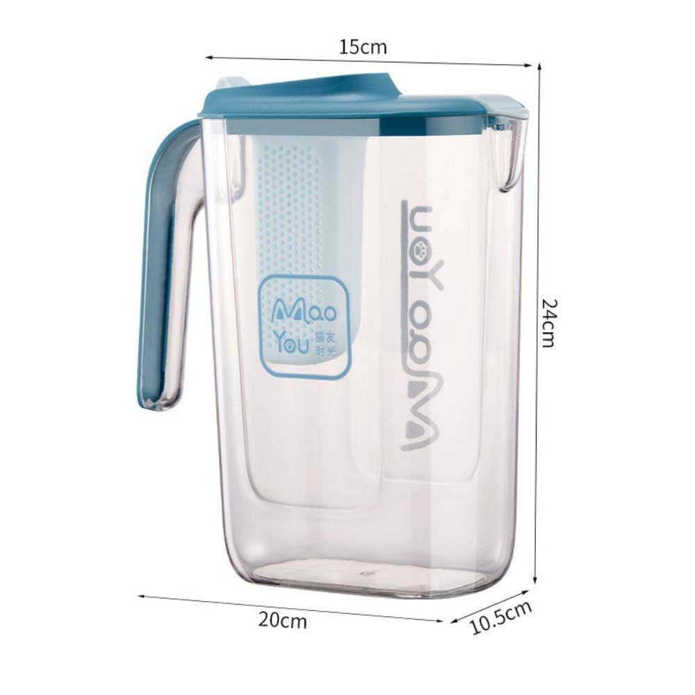 New 2200ml Cold Water Pitcher ABS With Tea Strainer Water Kettle Drop-resistant Large Capacity Water Bottle Summer