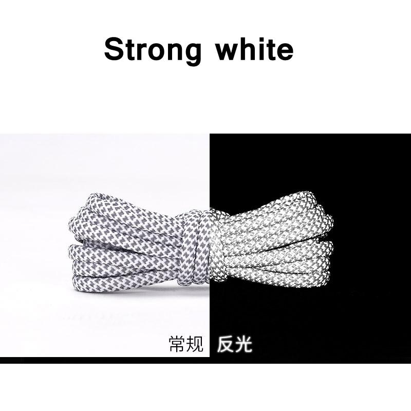 1 Pair NEW Reflective Sports Shoelace Round Rope Rhoelace Rtrong Light Shoelace Durable Shoelace Rope Length 100/120/140/160CM