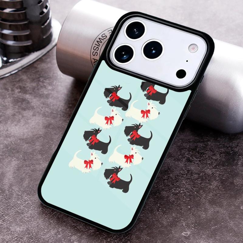 Westie Scottie Scottish Terrier Phone Case For iPhone 17,16e,15,14,13,12,11,Mini,Pro,MAX soft Silicone Cover