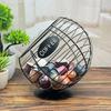 Iron Art Coffee Capsules Storage Rack Convenient Diagonal Basket for Kitchen Countertop Espresso Pods Storage Container