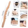 Wooden Gua Sha Stick Body Massage Tool  Abdomen Cellulite Massager For Backpain Relief Wood Therapy Massage Cup 8 Beads Handheld