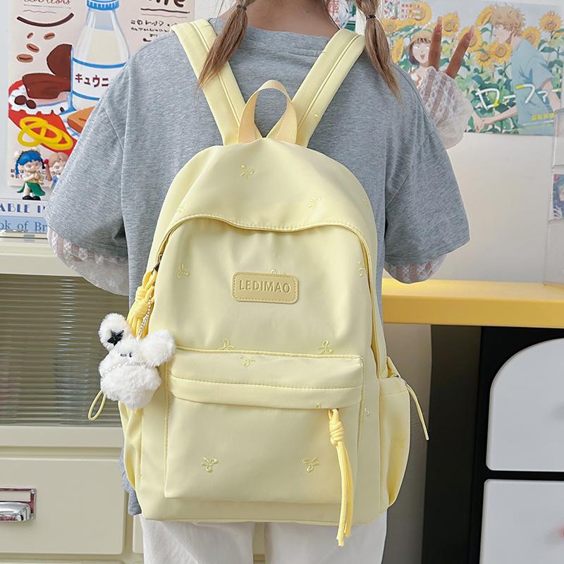 Schoolbag Travel Ins Backpack Girl Fresh Large Capacity Cartoon Cute Fashion Backpack Trend Bow Bag