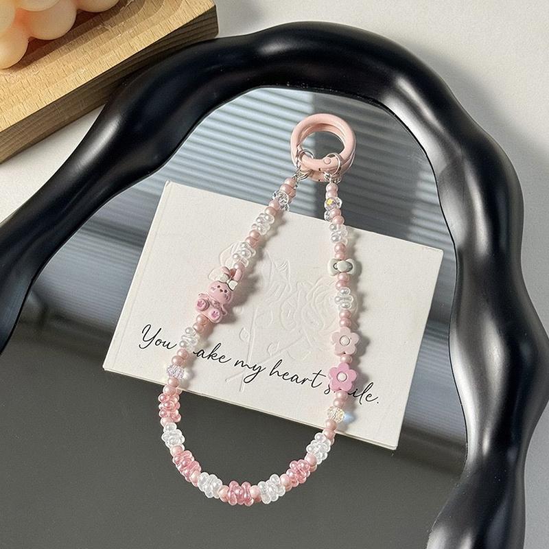 

Милый бисерный кролик телефон шнурок короткая цепочка ручной работы бисерный ремешок анти-потеряшка слинг универсальный зажим сумка для телефона чехол розовый