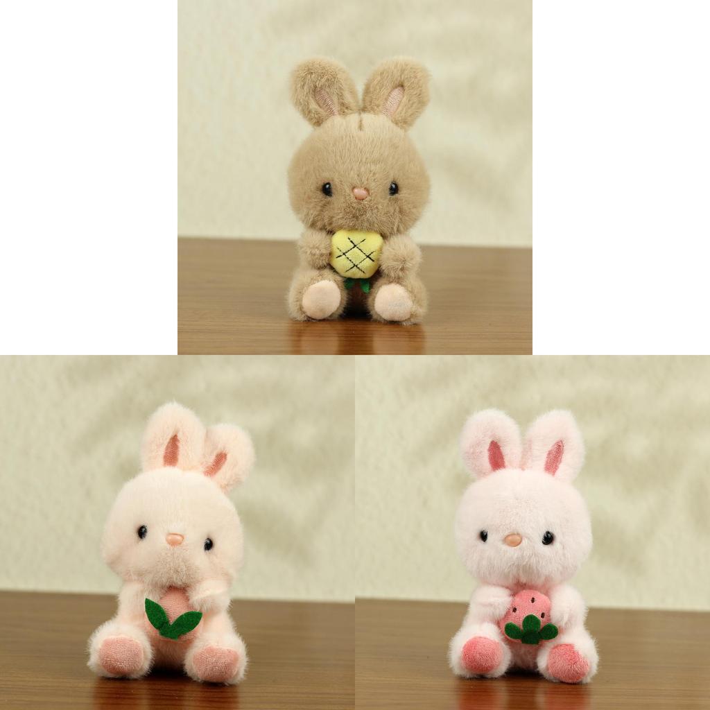 Cute Fruit Rabbit Plush Toy Keychain For Bag Decor And Collectors