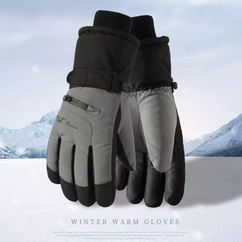 Unisex Winter Ski Gloves Thick Fleece Lined Windproof Touchscreen Warm Cycling Outdoor Riding