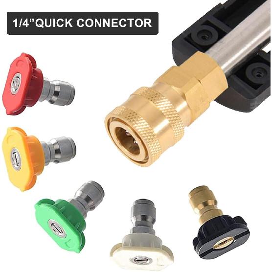 Short Pressure Washer Gun with 5 Nozzle Tips,High Pressure Water Gun with M22-14 Male Plug and 1/4¡± Quick Connector - Foam Gun Kit Compatible with