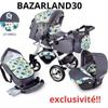BAZARLAND30. Wysokiej klasy wózek 3 w 1 Urbano z fotelikiem samochodowym w zestawie! Sowy