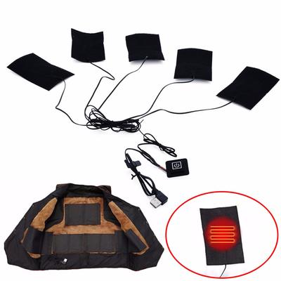 USB Heated Jacket Coat Vest Accessories Carbon Fiber Heated Pads Warm Back Neck