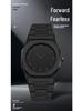 Men's Arabic Numerals Black Matte Quartz Watch