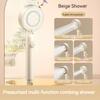 Dd-home Bathroom Accessories Black Gas Rain Mist Increase Water Heater Pressure Summer Showers Heads Polishing for Country House