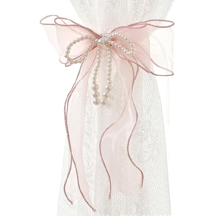 Decorative Bowknot Curtain Holdbacks Durable Polyester Fabric 80cm Length For Bedroom Dining Room Wedding Party Setups