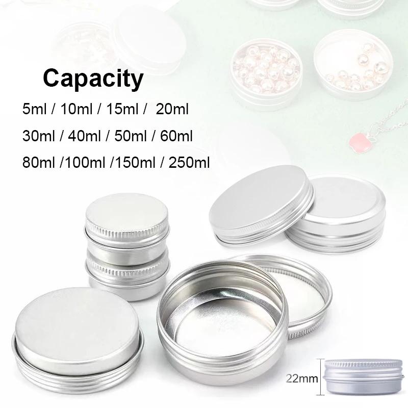 10PCS Tin Box Mini Metal Box Storage Can Be Regularly Filled With Bottle Container Screw Cap Cosmetics Storage Tank