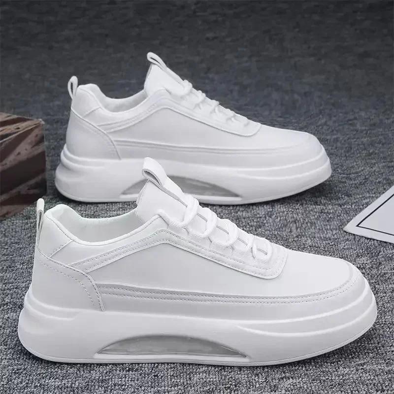Fashion Men's Shoes  New Trend Casual Sports Shoes Men Thick Soled Lightweight Anti Slip Breathable Lace Up Skateboard Shoes 2025