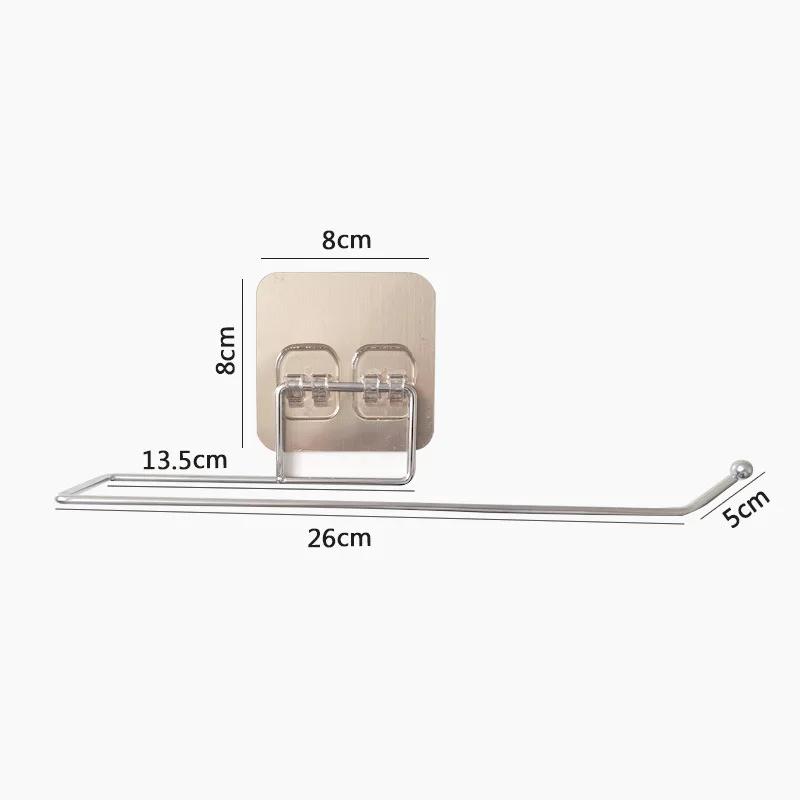 Adhesive Paper Towel Holder Toilet Roll Paper Holder Bathroom Punch-Free Roll Paper Holder Stainless Steel Black Gold Roll Rack