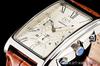 Square White Silver Square Rectangular Limited Seiko Quartz Leather Genuine Day Present To 300 Pieces JMW TOKYOMen's Watch, & Brown, Chronograph,