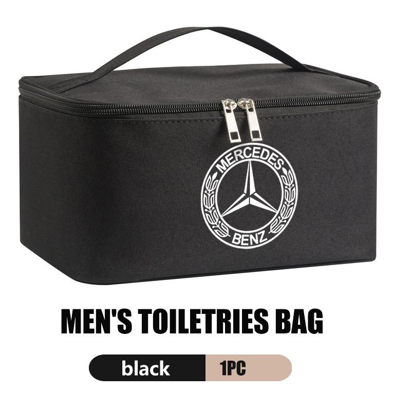 For Benz Travel Cosmetic Organizer Toiletry Case Wash Pouch Zipper Storage Bag AMG W213 W124 W108 W126 Exclusive W204 W222 W205