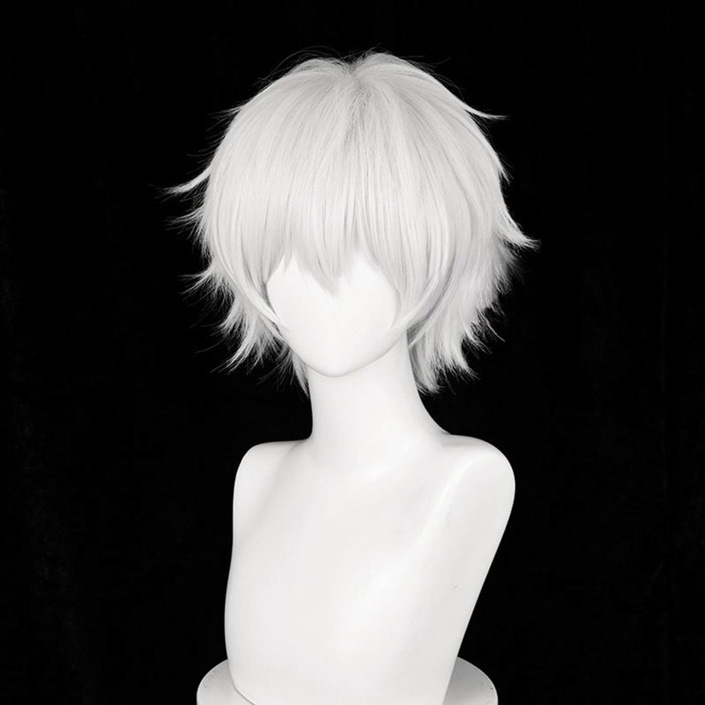 LAOBAO Kaneki Ken Disguise White Costume Perfect for and Events Wig, Cosplay, Hair, Bob, Accessory, Heat-Resistant, Parties, Costumes, Festivals,
