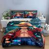 Anime Pirate Character Design Bedding Duvet Cover Set Duvet Cover Pillowcases  (1*Duvet Cover 2*Pillowcases, Without Duvet Insert)