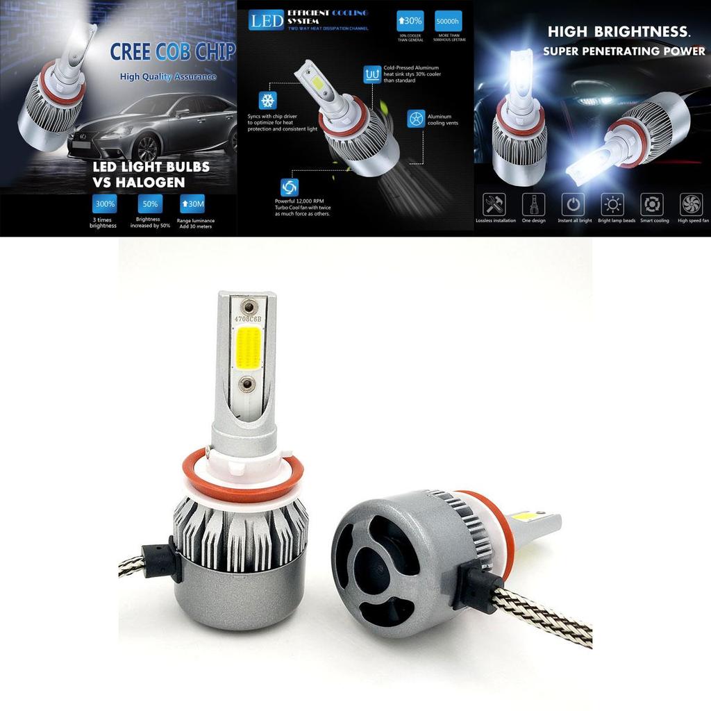 Kit di conversione lampadina LED H7 per fari Premium con luce bianca brillante da 6000k