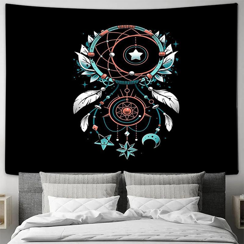 Boho Tapestry Wall Hanging Aesthetic Room Decor Celestial Moon Stars Galaxy Home Decor Hippie Wall Art Bedding Couch Cover Throw