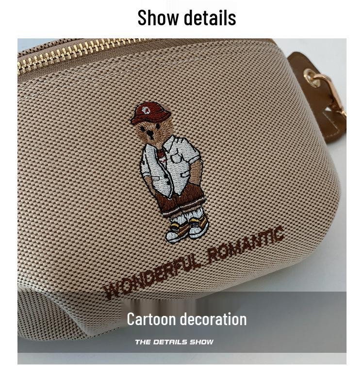 2025 Niche Versatile Little Bear Chest Bag - Simple Vertical Crossbody Sports Bag