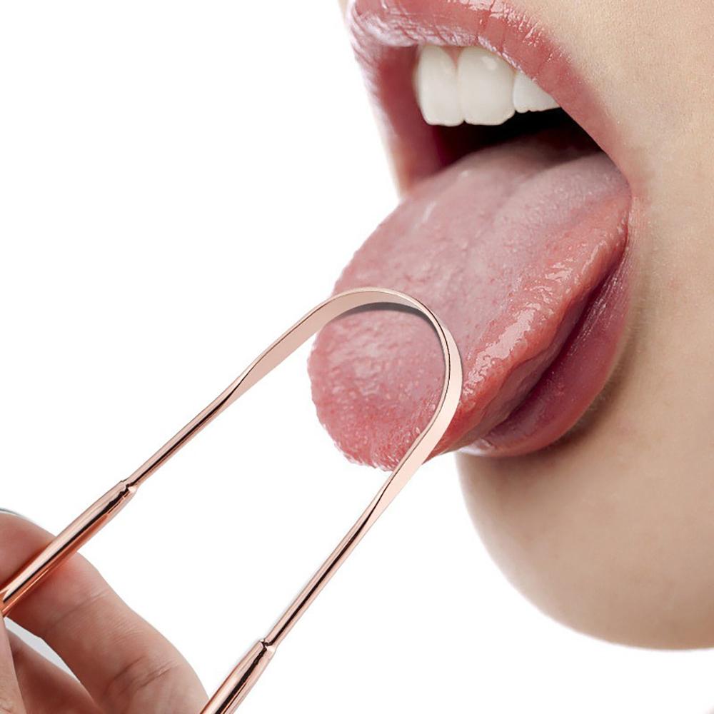 Stainless Steel Tongue Scraper Tongue Coating Cleaner Oral Hygiene Tool for Fresh Breath and Healthy Teeth Care